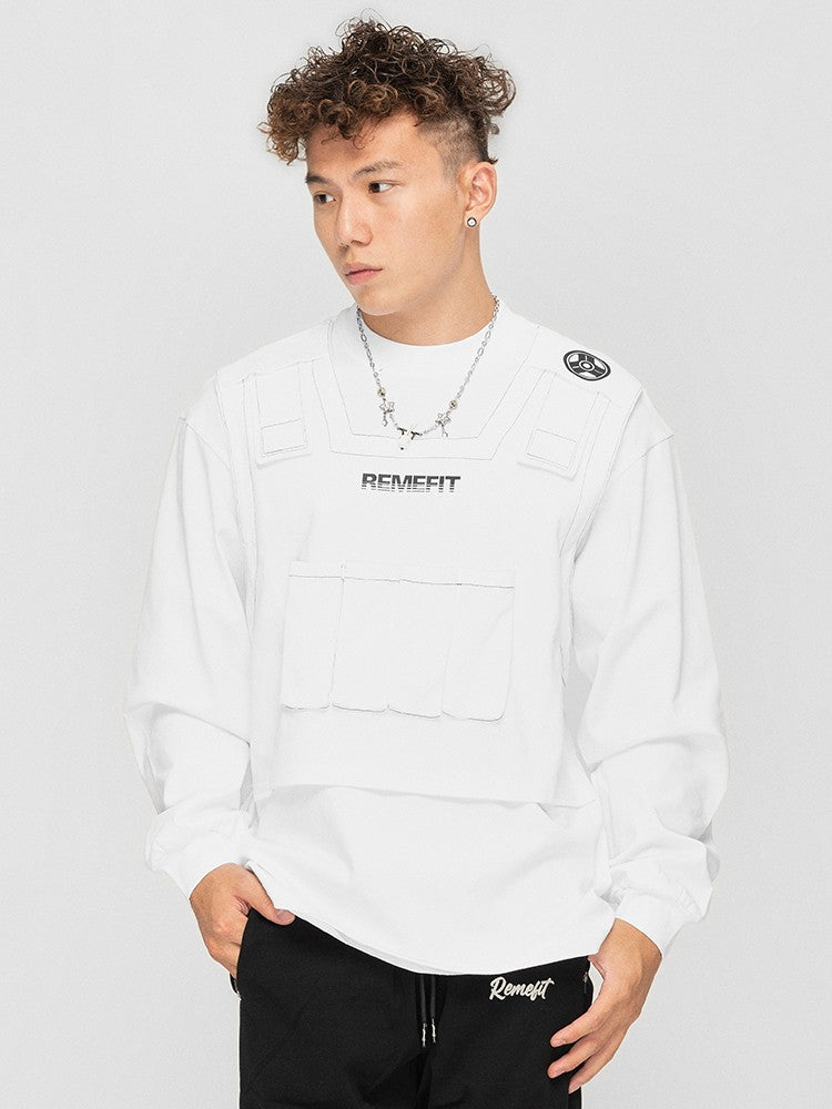 Tactical Vest Two-piece Cotton Stretch Long Sleeve Top