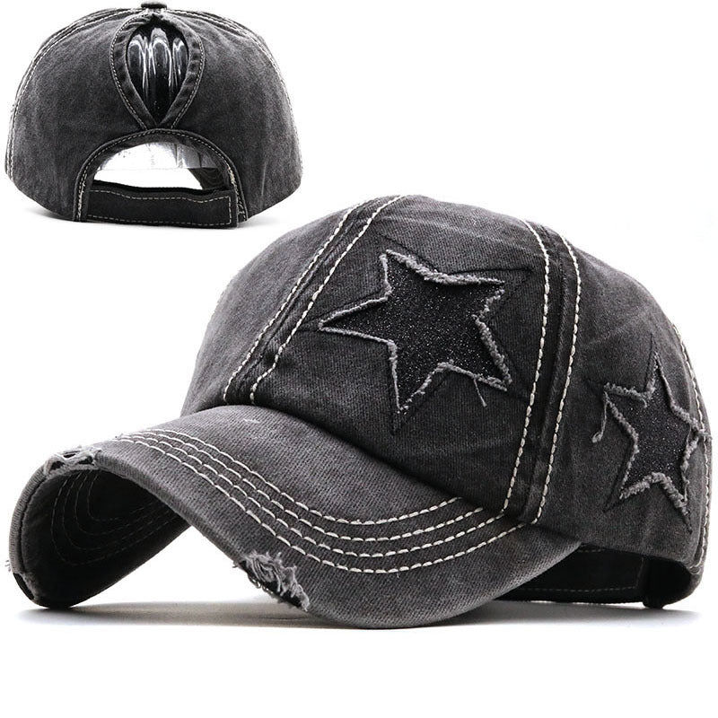 Washed And Worn Pentagram Baseball Cap