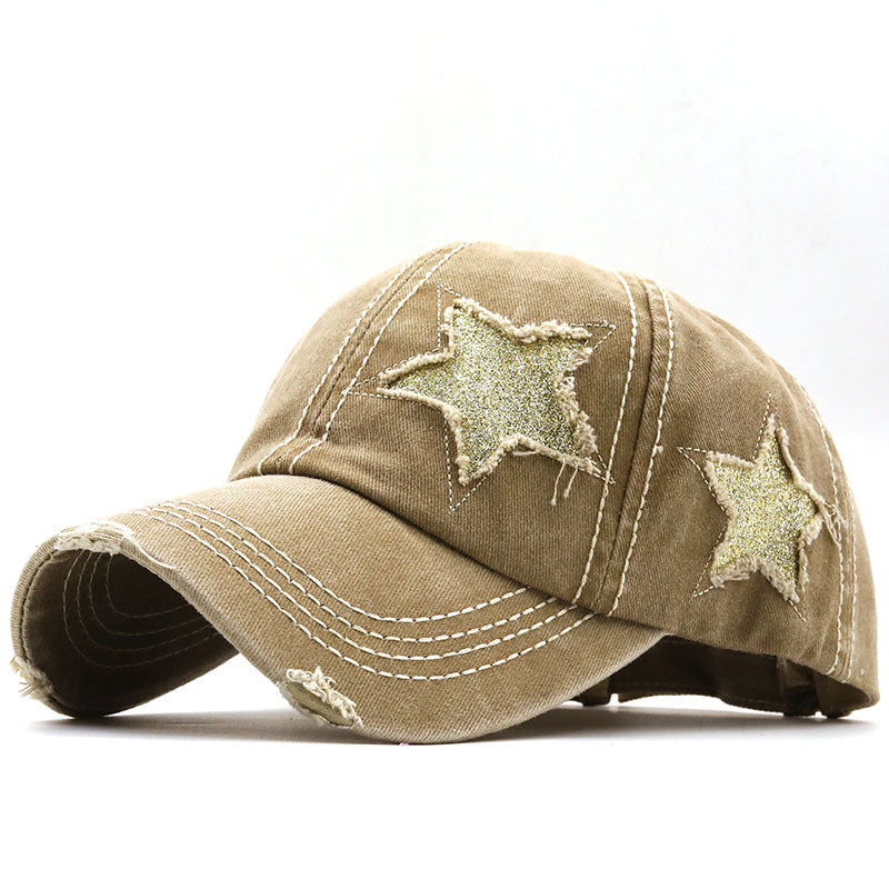 Washed And Worn Pentagram Baseball Cap