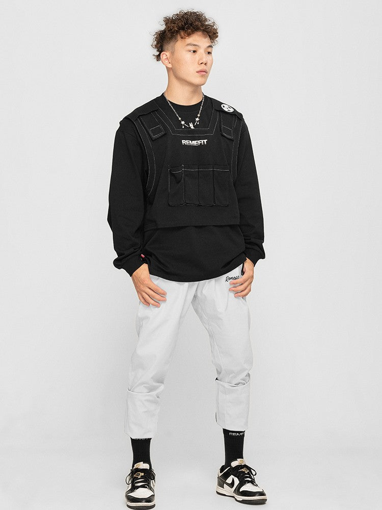 Tactical Vest Two-piece Cotton Stretch Long Sleeve Top