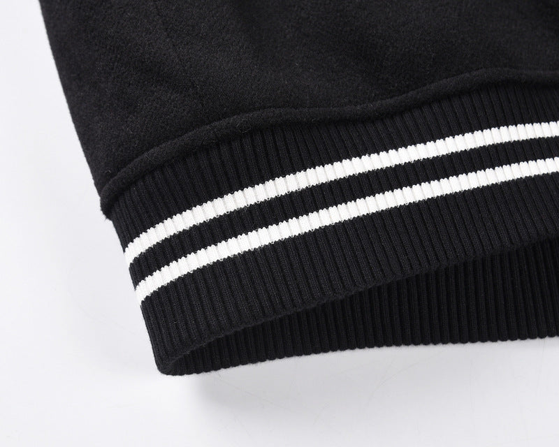 Embroidered Leather Patchwork Sports Casual Jacket Baseball Uniform