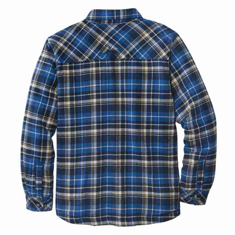 New Patch Pocket Plaid Shirt Long Sleeve Loose Plus Velvet