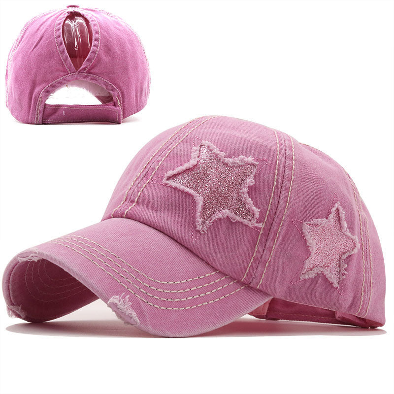 Washed And Worn Pentagram Baseball Cap