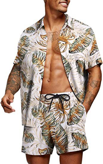 Hawaiian Youth Floral Print Casual Shirt Set