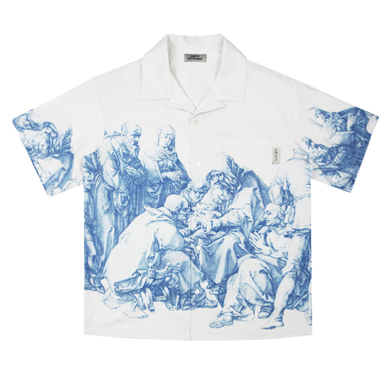 Holy Child Advent Print Full Print Short Sleeve Shirt