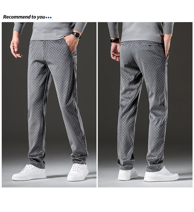 Core Velvet Casual Straight Pants Men