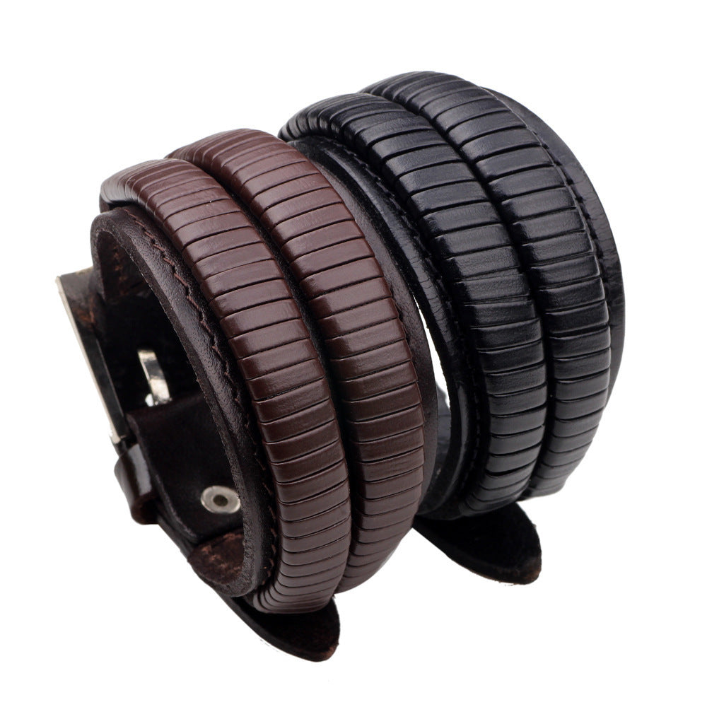 Men's Leather Multilayer Braided Bracelet