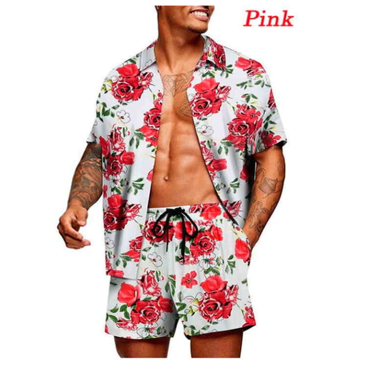 Hawaiian Youth Floral Print Casual Shirt Set