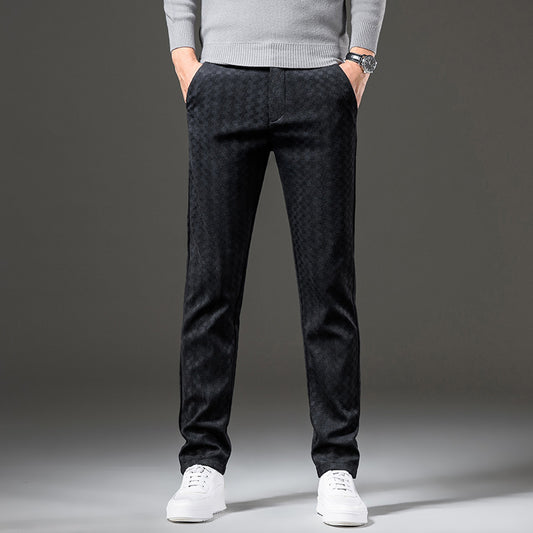 Core Velvet Casual Straight Pants Men