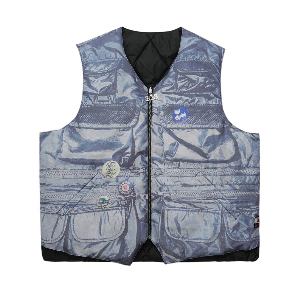 Thickened Casual Cotton-padded Jacket Vest For Men