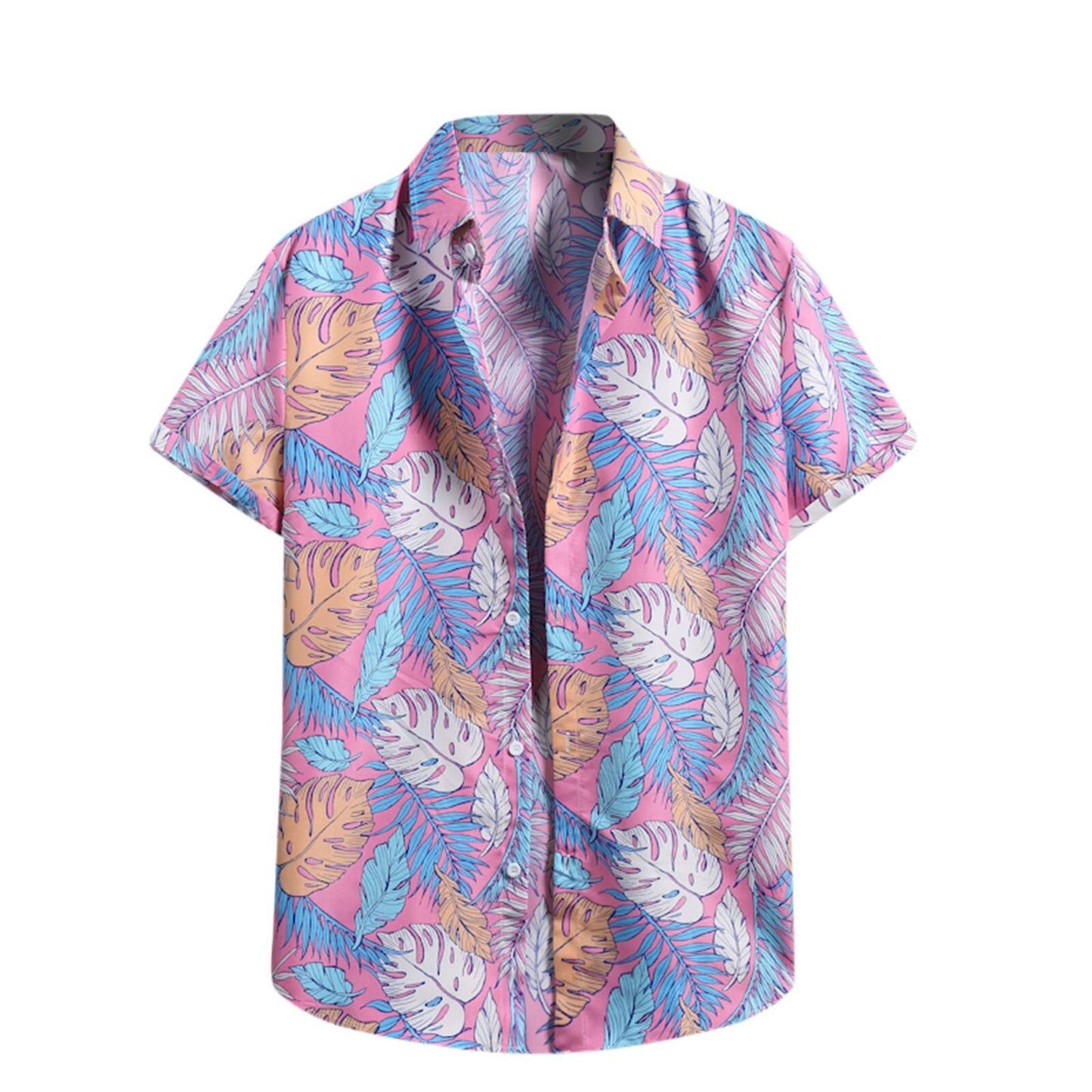 Spring And Summer New Men's Beach Flower Shirt Hawaiian Shirt