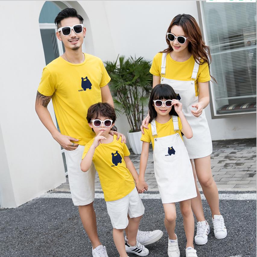 New summer short sleeve new parent-child T-shirt mother and son mother daughter suit casual autumn new couple\'s wear