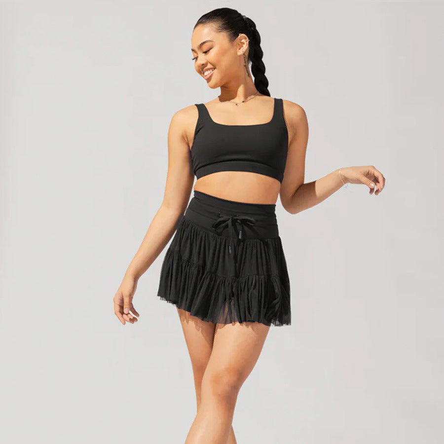 Women's Clothing Casual Lace Up Pleated Skirt Skirt