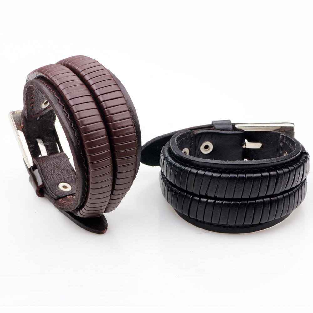 Men's Leather Multilayer Braided Bracelet