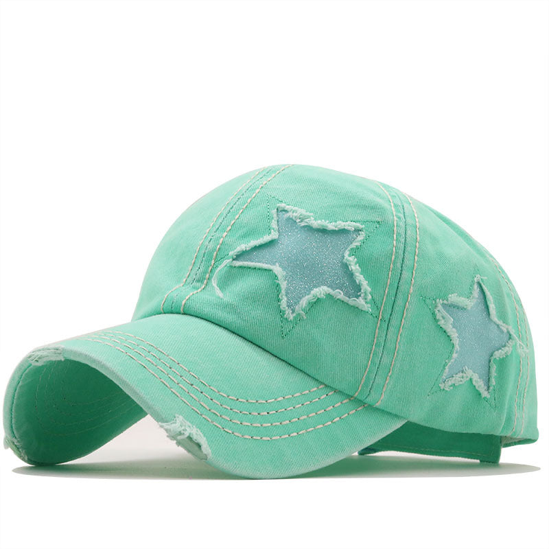 Washed And Worn Pentagram Baseball Cap