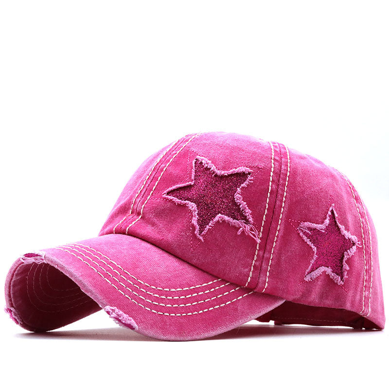 Washed And Worn Pentagram Baseball Cap