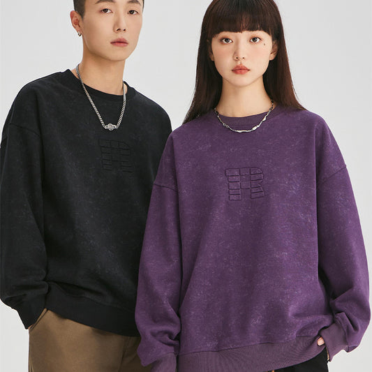 Steel Printed Round Neck Sweater For Men And Women