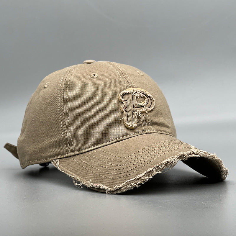 Raw Edge Patch Pointed Travel Sunscreen Casual Baseball Cap