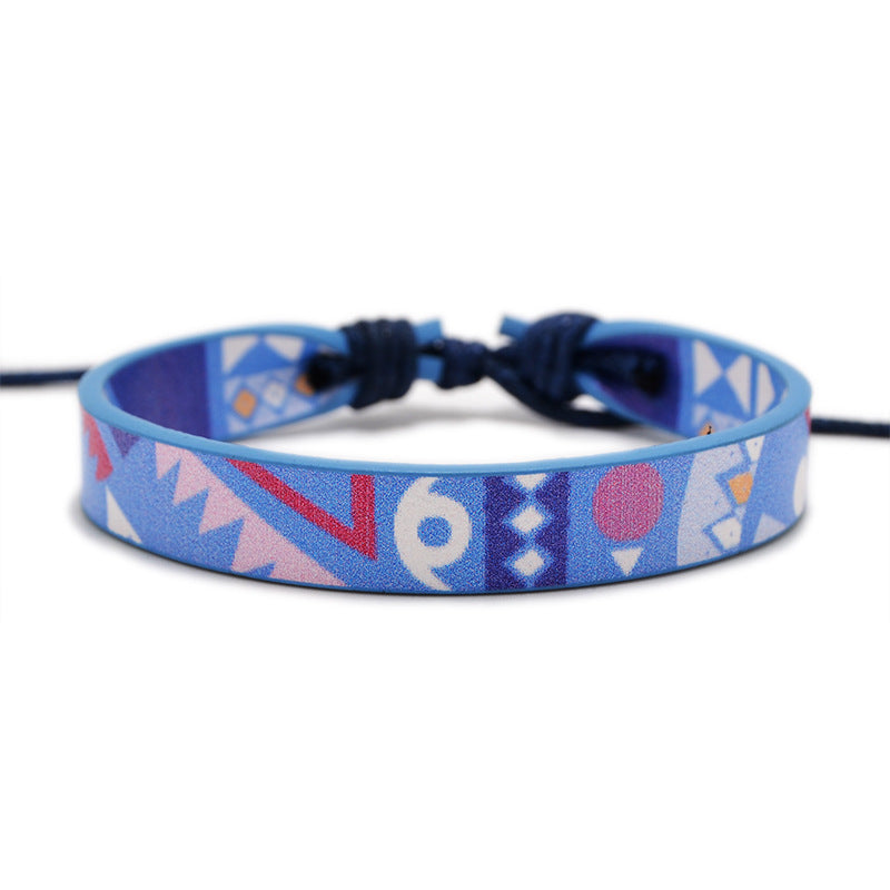 Printed Leather Bracelet PU Bracelet