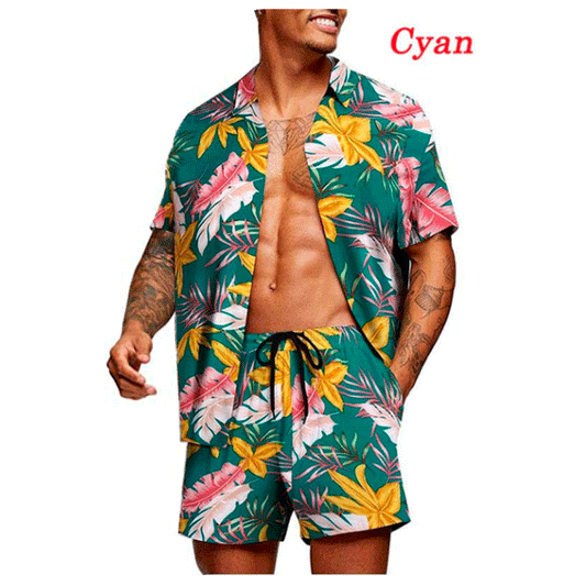 Hawaiian Youth Floral Print Casual Shirt Set