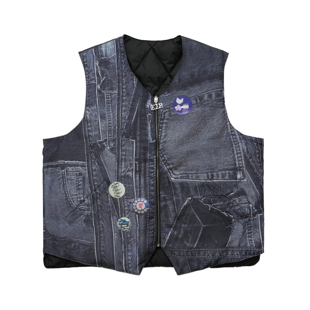 Thickened Casual Cotton-padded Jacket Vest For Men