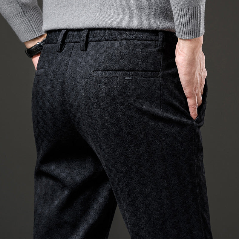 Core Velvet Casual Straight Pants Men