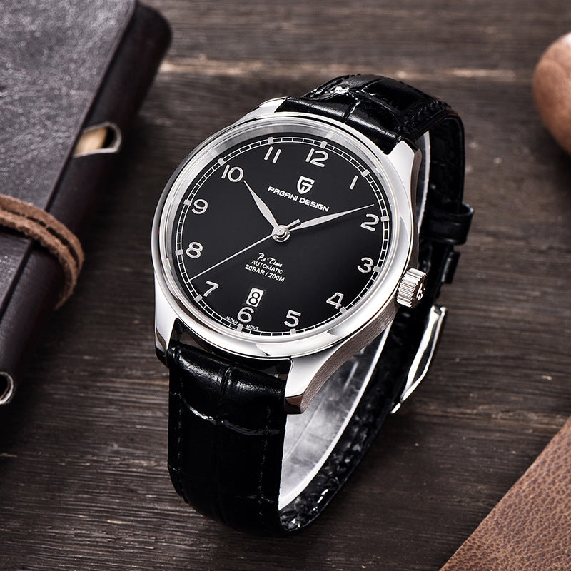 Simple Pin Buckle Calendar Men's Mechanical Watch