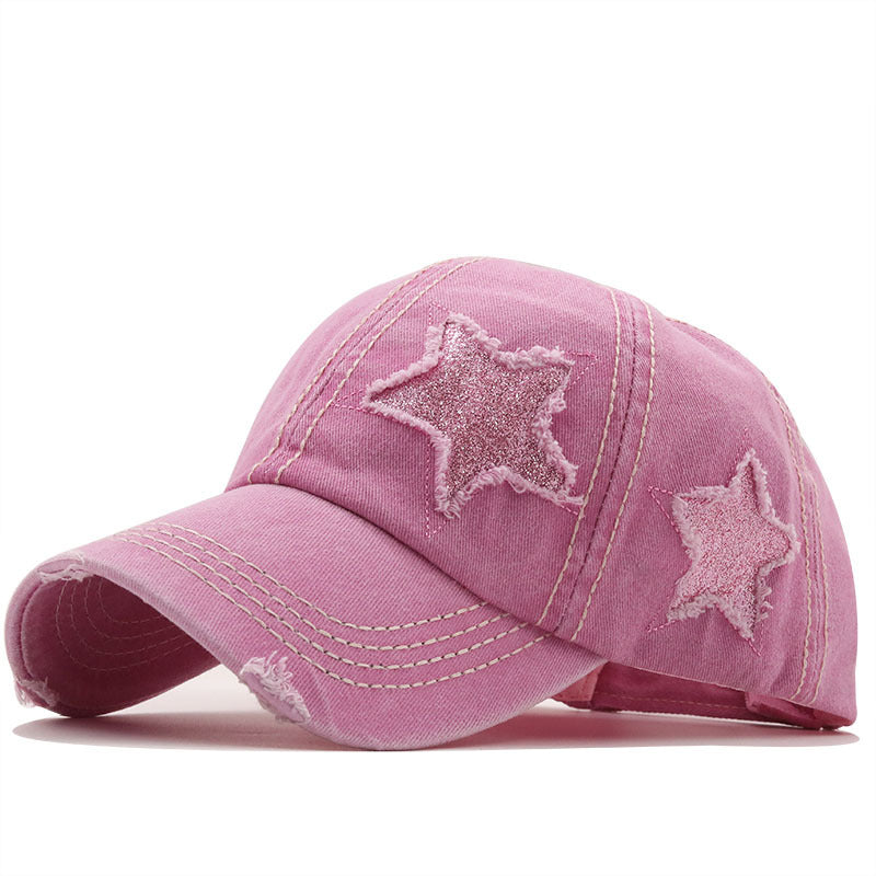 Washed And Worn Pentagram Baseball Cap