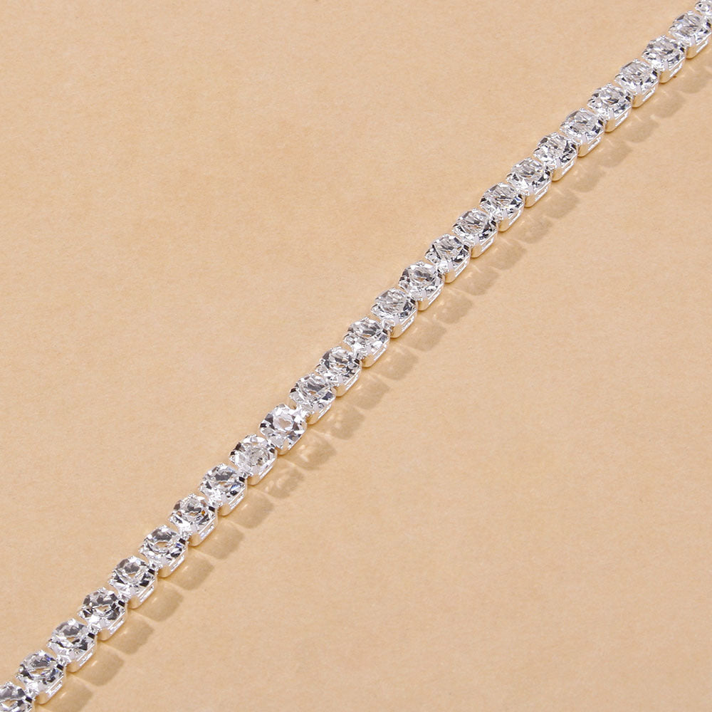 Versatile Simple Diamond Inlaid Beach Chain