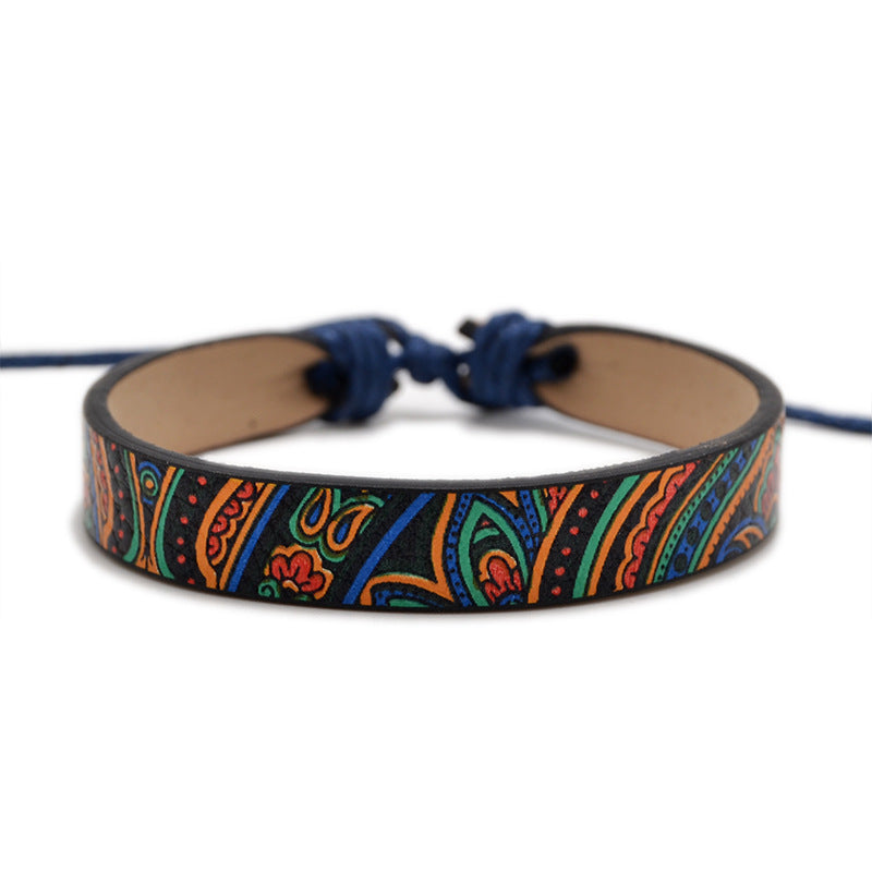 Printed Leather Bracelet PU Bracelet