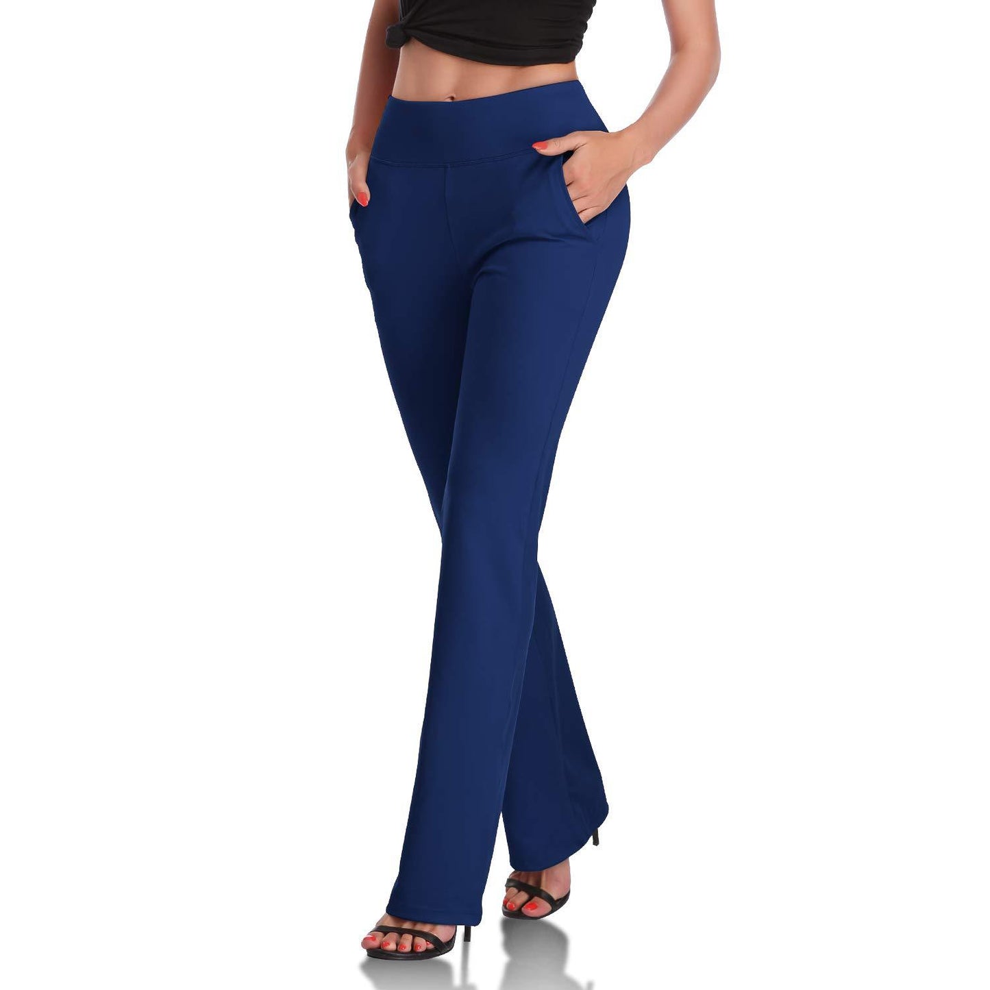 Women's Knitted Long And Micro Flared Side Pocket Pants