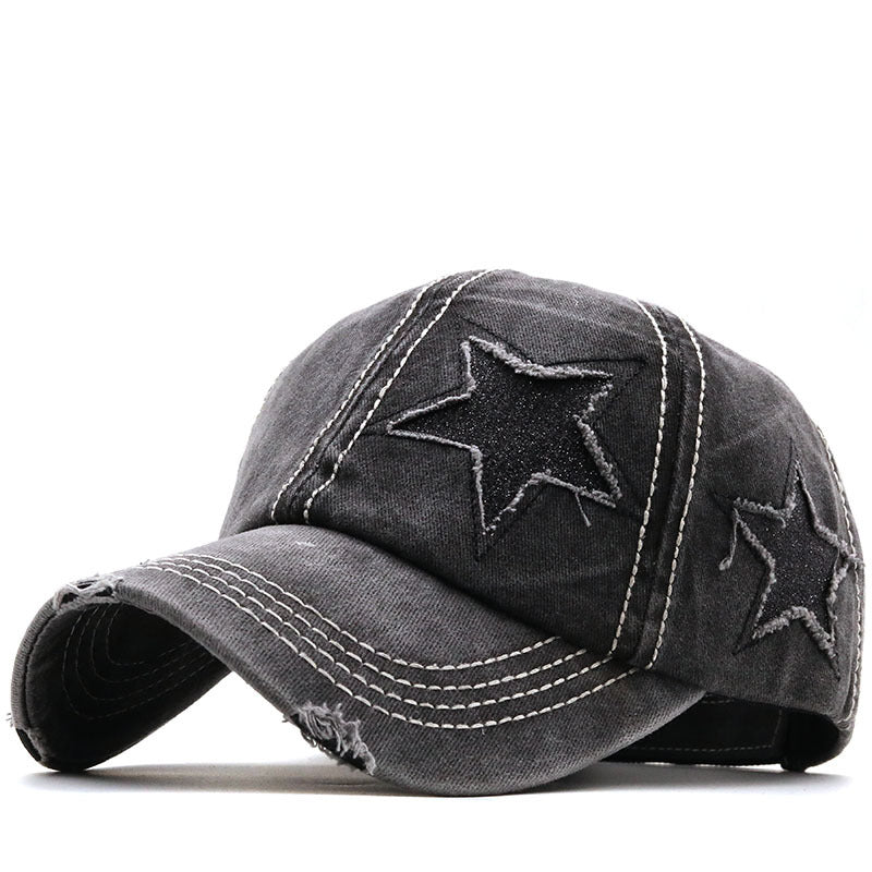 Washed And Worn Pentagram Baseball Cap